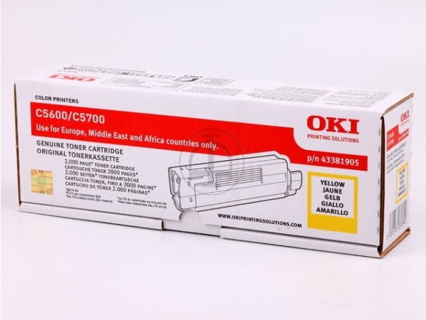 OKI C 5700 Tonerkartusche yellow original