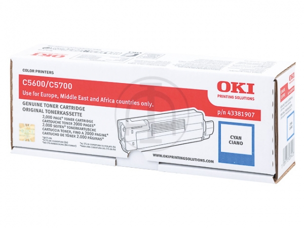 OKI C 5700 Tonerkartusche cyan original