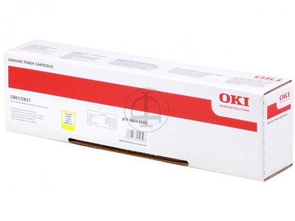 OKI C 821 Tonerkartusche yellow original