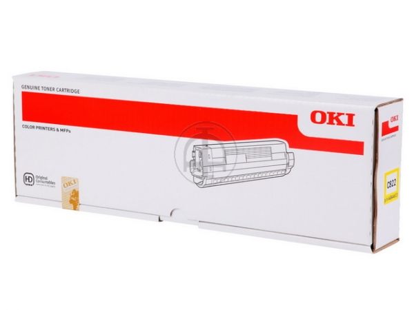 OKI C 822 Tonerkartusche yellow original