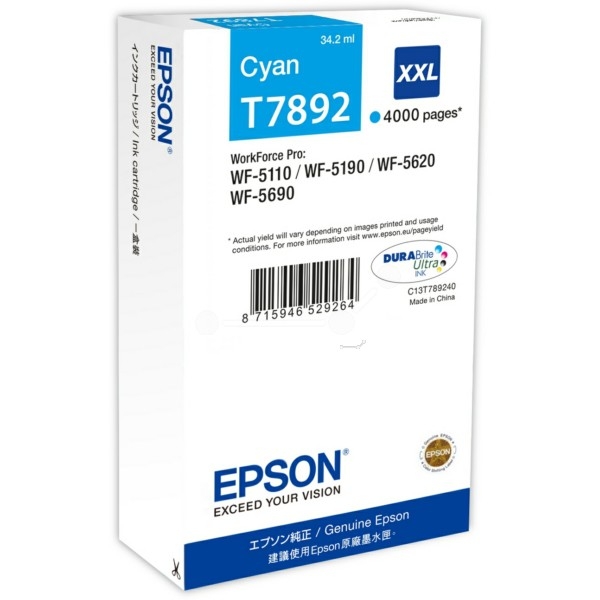 Epson Workforce Pro WF 5690 Tintenpatrone cyan original